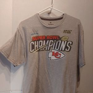 Kansas City Chiefs Super Bowl T-Shirt Gray Mens L